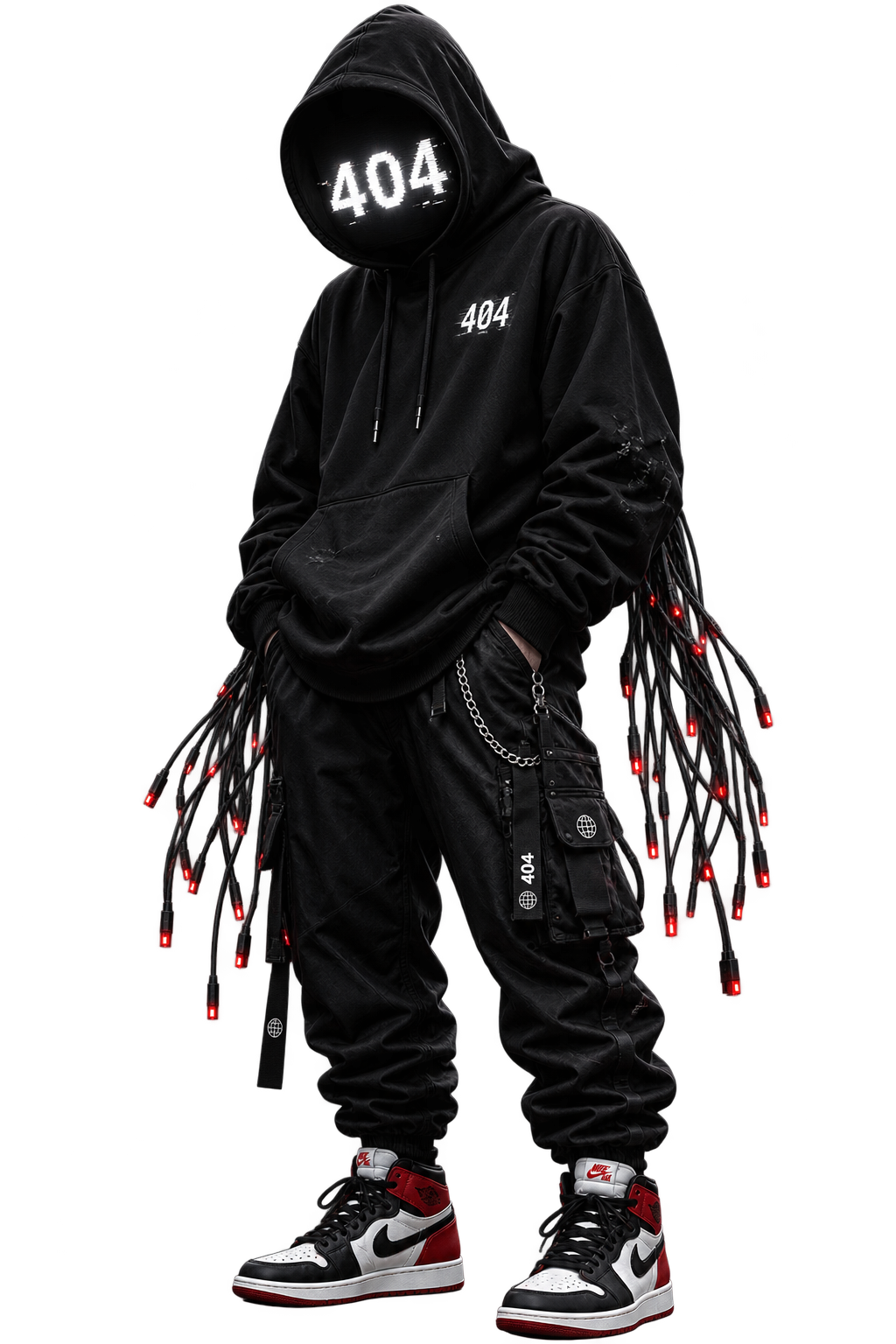 ERROR 404 hooded character